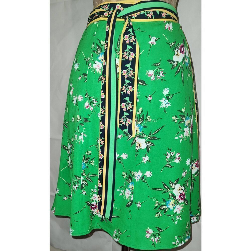 7th Avenue Wrap Skirt Size XS Floral Side Tie Festival Romance Lined Flowey